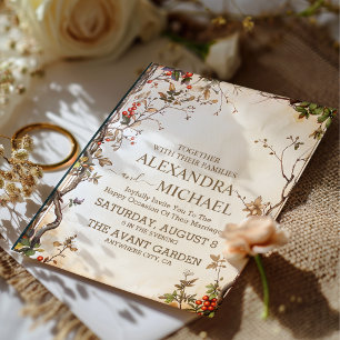 Convites Casamento de Prados de Flores Selvagem Elegante