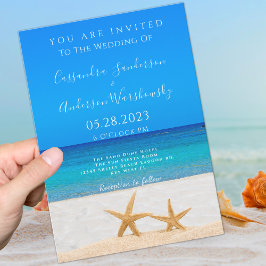 Convites Casamento de Praia 2 Starfish em Areia