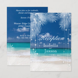 Convites Casamento de praia à noite - Recepção