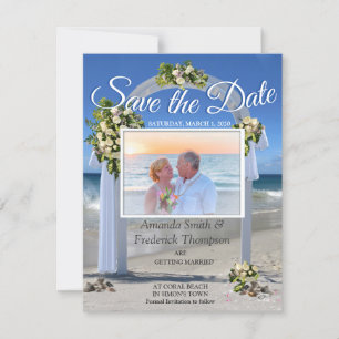 Convites Casamento de praia com rosas floribunda branca