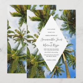 Convites Casamento de Praia da Flórida Tropical Palm Tree F