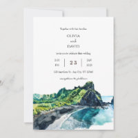 Casamento de Praia da Ilha Tropical Lush Greenery 
