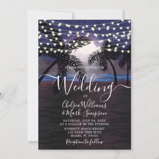 Convites Casamento de Praia das Noites de Verão