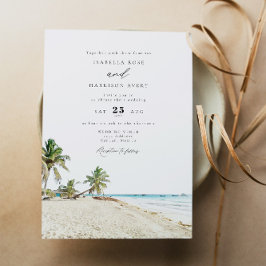 Convites Casamento de Praia de Aquarela do México CANCUN