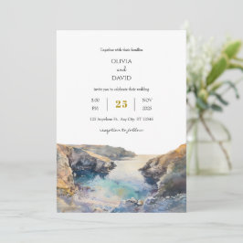 Convites Casamento de Praia de Cove Sunset Cove Costeira Ro