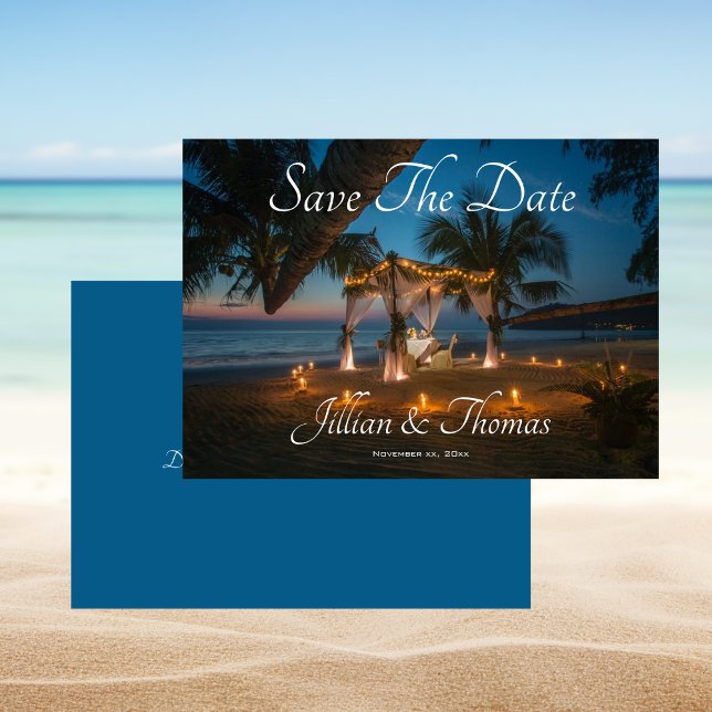 Convites Casamento De Praia De Destino Salvar A Data (Destination Beach Wedding Save The Date Invitation)