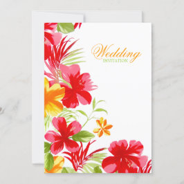 Convites Casamento de Praia de Hibiscus Island Tropical