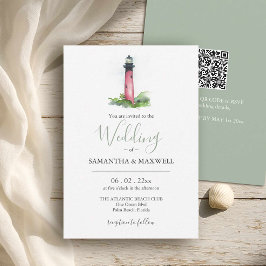 Convites Casamento De Praia De Jupiter Lighthouse Na Flórid