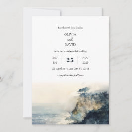 Convites Casamento de Praia do Cliff Morning da Mistura Cos