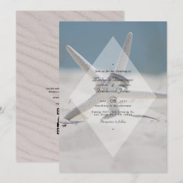 Convites Casamento de Praia do Código QR de Verão Tropical 