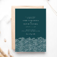 Casamento de Praia do Ocean Waves Japonês