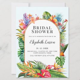 Convites Casamento de Praia Floral Tropical Folaves