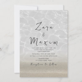 Convites Casamento de praia mínimo