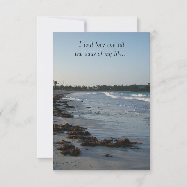 Convites Casamento de praia no por do sol (Frente)