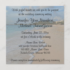 Convites Casamento de praia romântico especial