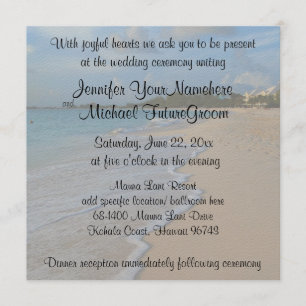 Convites Casamento de praia romântico especial