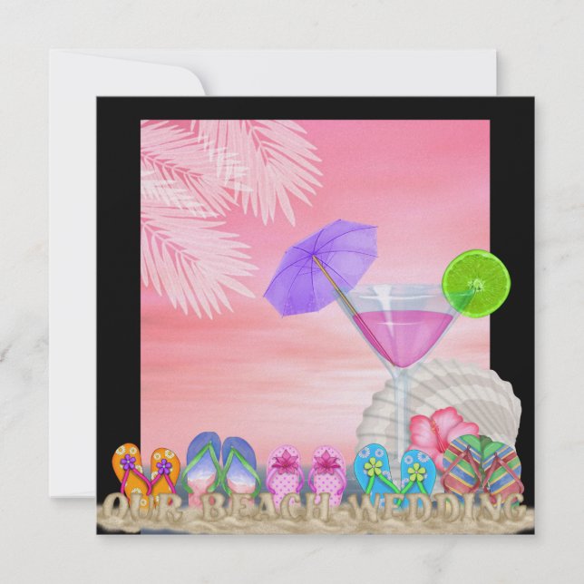 Convites Casamento de Praia - SRF (Frente)