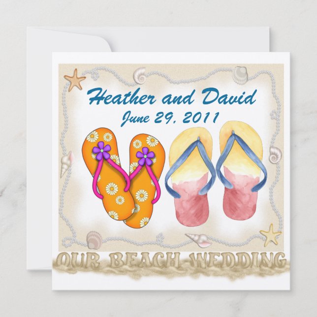 Convites Casamento de Praia - SRF (Frente)