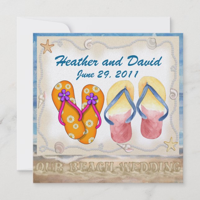 Convites Casamento de Praia - SRF (Frente)