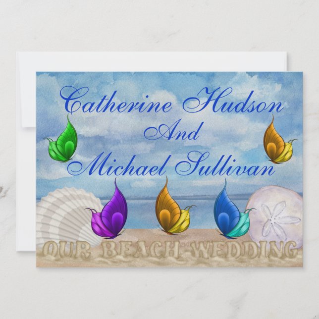 Convites Casamento de Praia - SRF (Frente)