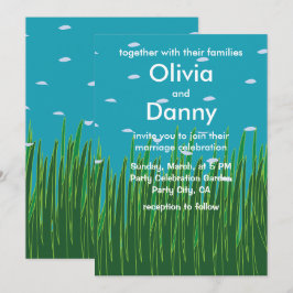 Convites Casamento de praia submarina do Seagrass Meadow