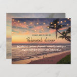 Convites Casamento de Praia Sunset,Palm,Janto de Ensaios de<br><div class="desc">Janto de ensaio de casamento da praia elegante.</div>