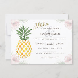 Convites Casamento de Praia Tropical Aloha Destino Chic
