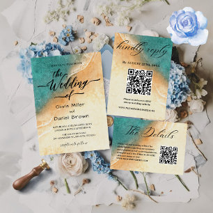 Convites Casamento de Praia Tropical de Shoreline Shoreline