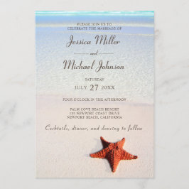 Convites Casamento de Praia Tropical de Starfish