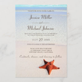 Convites Casamento de Praia Tropical de Starfish
