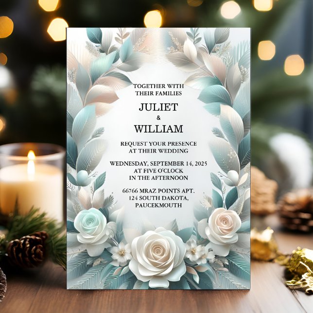 Convites Casamento de Prata de Alta Extremidade com Gelado  (Criador carregado)