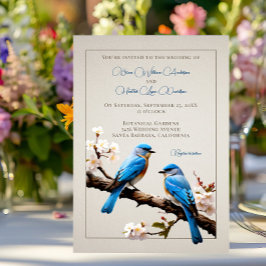 Convites Casamento de primavera Bluebird