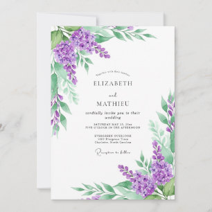 Convites Casamento de Primavera com Brisa de Lavanda