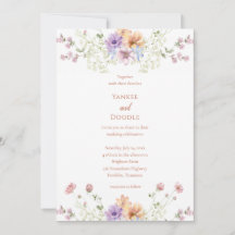 Casamento de primavera com flores silvestres moder