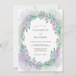 Convites Casamento de Primavera com Neblina de Lavanda