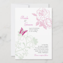 Casamento de primavera de Rosas e borboletas ilust