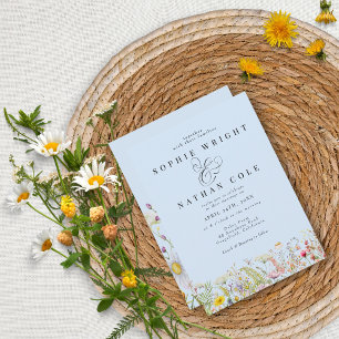 Convites Casamento de primavera de Verão de flor selvagem a