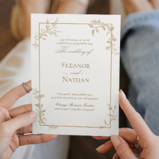 Convites Casamento de primavera elegante e simples