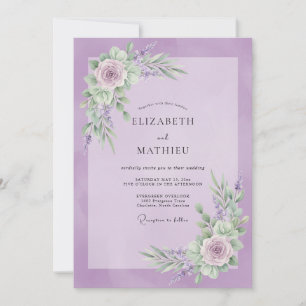 Convites Casamento de Primavera Lilás Encantador