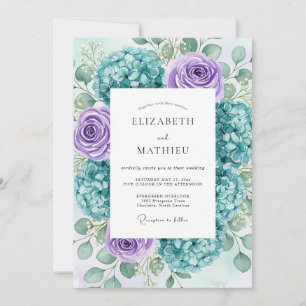 Convites Casamento de Primavera Luxuriante com Tons de Verd