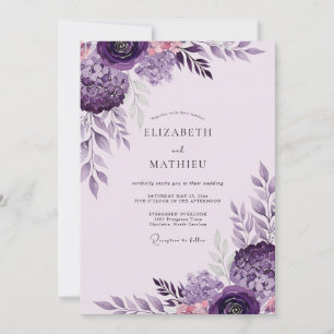 Convites Casamento de Primavera Plum Noble