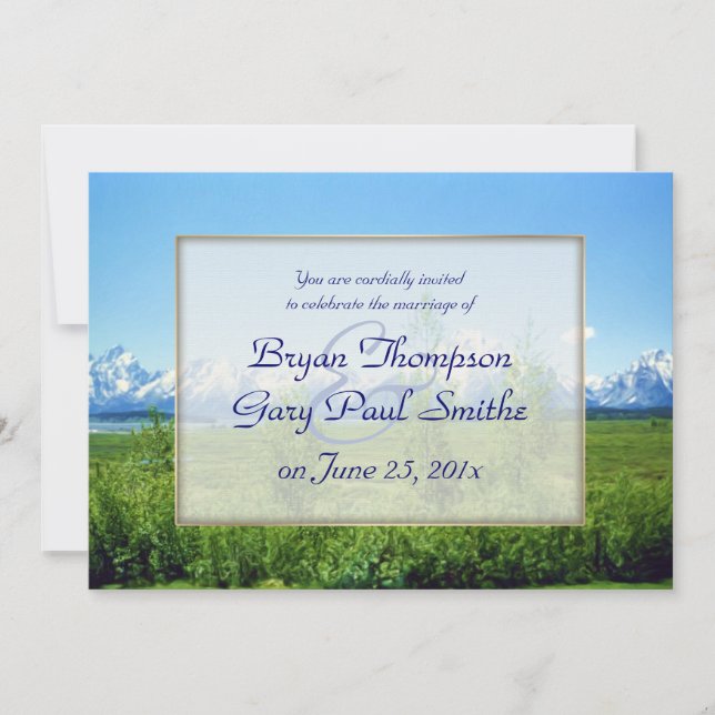 Convites CASAMENTO DE Primavera Tetons (Frente)