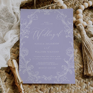 Convites Casamento de Princesa Arte Linha Rococó Vintage