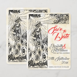 Convites Casamento de Princesa de Conto de Fadas Salve a Da