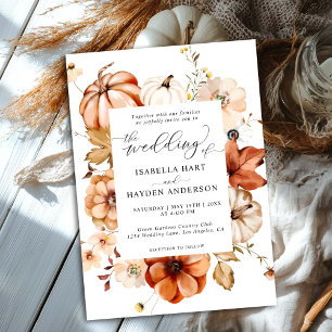 Convites Casamento de Pumpkin Floral Terreno