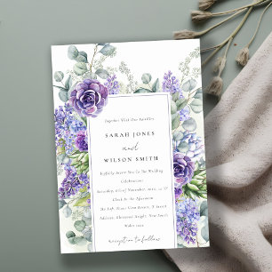 Convites Casamento de Quadro Botânico Eucalyptus Suculente