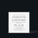 Convites Casamento de Quadro Formal de Fronteira Negra Clás<br><div class="desc">Convite Formal de Casamento de Frame de Fronteira Negra Clássica Elegante</div>