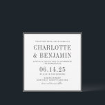 Convites Casamento de Quadro Formal de Fronteira Negra Clás<br><div class="desc">Convite Formal de Casamento de Frame de Fronteira Negra Clássica Elegante</div>