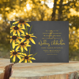 Convites Casamento de quadro negro Susan wildflower