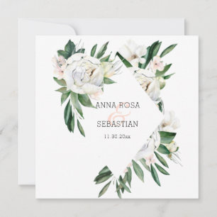 Convites *~* Casamento de Quadros de Flores QR RSVP AR15 Pe